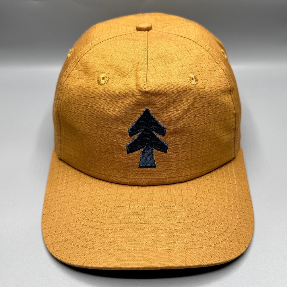 Huckberry Hat Cap Tan Cotton Ripstop Tree Logo Snapback Adult Adjustable Cotton